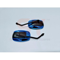 SIDE MIRROR CHROME BLUE N/M